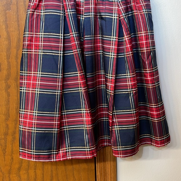CHILDRENS PLACE UEC Girls Large (10/12) Blue Sequin Holiday Dress Plaid Skirt - Picture 10 of 14